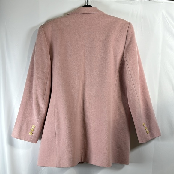 Abercrombie & Fitch Wool Cashmere Blazer Jacket Coat Pink Vintage Classic Large - Picture 2 of 6